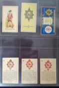 Cigarette cards & Postcards, Specialised collection of Military cards In 9 modern double postcard