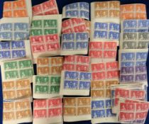 Stamps, Commonwealth collection of 1937 Coronation stamps in mint blocks of 4. (130 sets)
