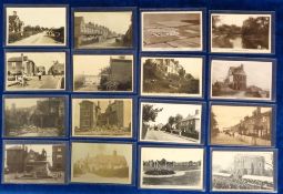 Postcards, Suffolk, a mainly village selection of approx. 31 cards, with RPs of Lowestoft