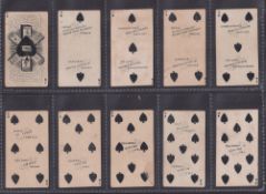 Cigarette cards, Canada, D. Ritchie & Co, Playing Cards (49/52, missing 2H, 4H &KC) (very mixed