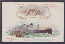 Cigarette card, Ogden's Liners Postcard type card, White Star Line SS Oceania (Guinea Gold Brand) (