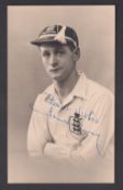 Tom Finney, Preston North End & England, Autograph, a black & white postcard size photo showing