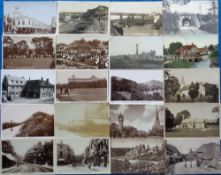 Postcards, a mixed UK topographical selection of approx. 40 cards, with RPs of bowling greens at