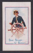 Cigarette card, H. Chapman & Co, Army Pictures, Cartoons etc, type card, 'Steer Straight for