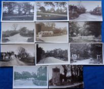 Postcards, Berkshire, a selection of 11 cards, with 10 RPs inc. Emery's Farm Upper Basildon (