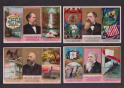 Cigarette cards, USA, Duke's, State Governors, Coats of Arms etc (Folders), four cards, Florida,