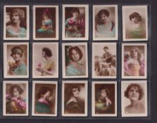 Cigarette cards, Azores, Estrella, Beauties, hand-coloured, 'K' size, 51 different cards (gen.