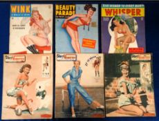 Vintage glamour magazines, six issues, 'Stars et Vedettes' nos 35, 43 & 47, each one with three page