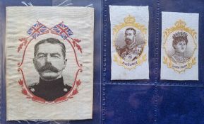 Tobacco silks, mixed selection in modern album, Anstie, Royal Portraits King George & Queen Mary