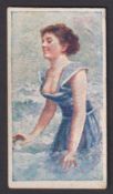 Cigarette card, J. & F. Bell Ltd, Beauties (Tobacco Leaf & Three Bells Back), type card, ref. H32,