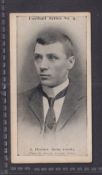 Cigarette card, Wills Footballers 1902, type card, no.9 Steve Bloomer Derby County (slight brown