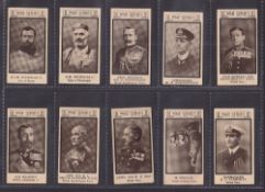 Trade cards, War Portraits, 10 cards (all different numbers) issued by 10 different issuers, Mr