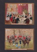 Trade cards, Huntley & Palmers, two sets, Biscuits in Various Countries, 'P' size (12 cards) &