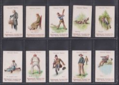 Cigarette cards, Faulkner's, Cricket Terms (set, 12 cards) (gd/vg)