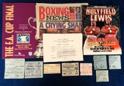 Boxing tickets etc, selection of 7 boxing tickets, mostly from relayed live screenings held at the