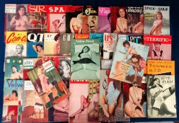 Vintage glamour magazines, a collection of 40 small format, mostly British glamour magazines, 1950'