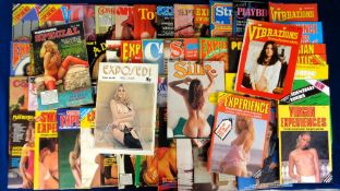 Glamour magazines, a collection of approx. 60 small format adult magazines, 1980's onwards,