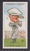 Cigarette cards, Churchman, Prominent Golfers (set 50 cards) including Bobby Jones, Gene Sarazen etc