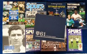 Tottenham Hotspur FC, a collection of 8 hard back books '61 The Spurs Double' 2010 in slip case, '