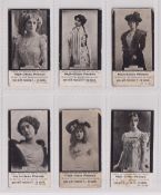 Cigarette cards, M. White & Co, Actresses 'BLARM', six cards, Cassive, Chavita, Darley, La