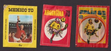 Trade stickers, Football, FKS & Panini 25 packets with stickers, from various Euro and World Cup