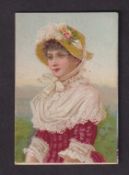 Cigarette card, Wills, Beauties, Girl Studies, type card, Wills ref. book CSGB no 103, Fig. 3-B,