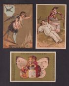 Trade cards, Liebig, three scarce English edition type cards, Pierrot's Dream ref. S97 (one card,