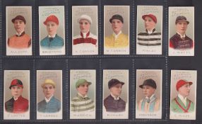 Cigarette cards, Kinnear's, Jockeys, Set 1 (set, 12 cards) (vg)
