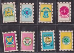 Trade cards, A&BC, Gum Scottish Football Crests (set 16 cards) (Hibernian slight corner nick, rest