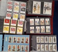 Cigarette & Trade cards, Collection in 4 modern albums and loose sleeves, nearly all Military