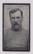 Cigarette card, R J Hill, Football Captain Series, type card no. 50 H Clay, Bristol City (slight