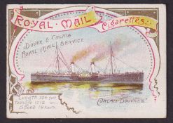 Cigarette card, Anstie, Royal Mail Series, 'M' size, type card, 'Dover and Calais Royal Mail