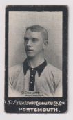 Cigarette card, St Petersburg Cigarette Co, Footballers, type card, D. Cunliffe, Portsmouth (minor