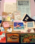 Ephemera, a selection of approx. 95 items to include original tin signs for Walter's Palm
