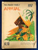 The Straits Times Annual 1937, a scarce periodical for the Malay Peninsular. Tipped in colour