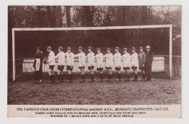 Football postcard, 'The Famous Dick Kerr International Ladies AFC, World Champions, 1917-25',