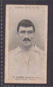 Cigarette card, Wills Footballers 1902, type card, no.37 W Meredith Manchester City (slight brown