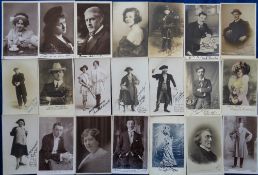 Postcards, Theatre, a theatrical collection of approx. 105 cards of Edwardian actors and