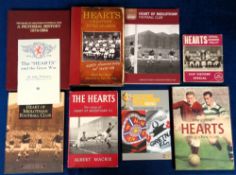 Heart of Midlothian FC, a collection of 8 books & booklets, 'The Hearts' by Albert Mackie 1959 (with
