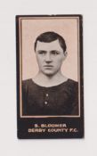 Cigarette card, Smith's Footballers with series title, type card no.72, Steve Bloomer Derby