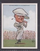 Cigarette card, Churchman, Prominent Golfers L Size type card, no.5 Bobby Jones (vg)