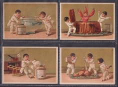 Trade cards, Liebig, S53 Pierrots Black Caps and White Clothes II French language (set 12 cards) (