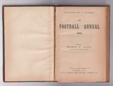The Football Annual, 1892 by C.W. Alcock, 25th Year of Publication. Hardback first edition,