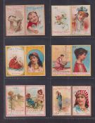 Trade cards, Peek Frean, six fold-out calendar cards, 1893 (two different), 1894 (two different) and