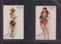Cigarette cards, USA, Harry Weissinger Tobacco Co, Musical Instruments, 'X' size, two cards, ref.