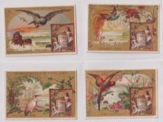 Trade cards, Liebig, Birds V (Inset on right), ref. S101 (set, 6 cards) (gd)