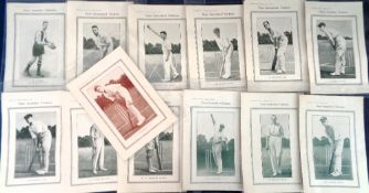Trade issues, Australia, Pals, Cricket, a collection of 13 large paper supplements, Cricketers, V.Y.