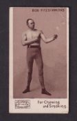 Cigarette card, USA, Mayo, Prize-fighters (Caption at top), type card, Bob Fitzsimmons (small corner