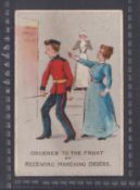 Cigarette card, Redford & Co, Naval & Military Phrases, type card, 'Orders to the Front or Receiving