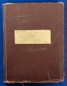 Ephemera, an alphabetical index book dating from 1917 to 1922 entitled 'List of Persons not to be